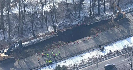 Mineshaft collapse caused I-80 sinkhole, New Jersey DOT says