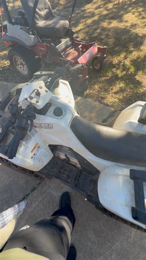 Tracker 90 came in for a no start. Found a bad starter relay and brake safety switch. Once getting it running we found it had a dirty carburetor. Cleaned the carburetor, fixed the relay, and safety switch and she’s back to make a little boy happy! 318-510-3241 318-510-0142 | Craig’s Powersports LLC