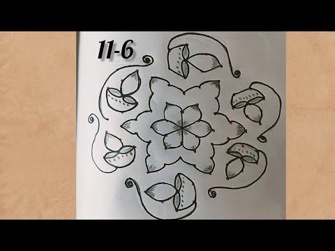 "Easy11×6 Dots Kolam | Simple & Beautiful Rangoli | Daily Use Kolam Karthigai month rangoli #shorts"