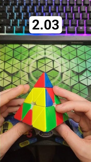 Pyraminx Solve of the Day 12/16 - 2.03 #pyraminx #rubikscube #cubing #speedcubing #puzzle #shorts