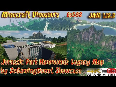 Jurassic Park Hammonds Legacy Map by ZeGamingDonut Showcase 4K60FPS Minecraft Dinosaurs Ep382