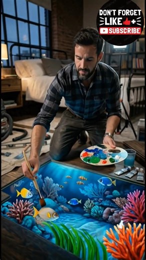 From Normal Room to Ocean Floor in 60 Seconds 🥰 wait till the end 🤩