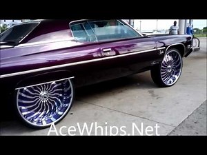 AceWhips.NET-Jelly's Candy Purple Chevy Donk on 30" Magro Forgiatos