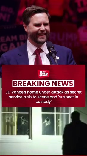 BREAKING JD Vance's home has been attacked with reports of windows being smashed as secret service swarm the area. 📹 Getty/ X/ PowerofBanana #dailystar #jdvance #attack | Daily Star