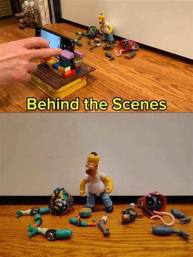 Behind the Scenes Homer Builds Friends ‪@JAKKSPacific‬ TMNT Stop Motion