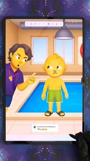 🦈👶🏊 smart emoji! #digitalart #emojichallenge #funny #shorts