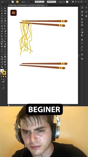 Adobe illustrator tips-creating a noodle effect using warping #illustratortutorial