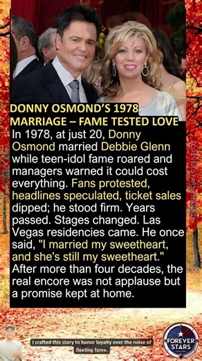 Donny Osmond’s 1978 Marriage – Fame Tested Love