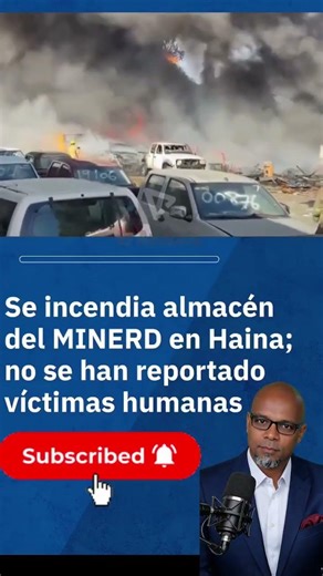 SE INCENDIA ESTA TARDE ALMACEN DE EL MINERD EN HAINA