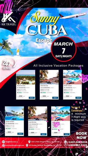 KK Travels | *🌴✈️ Plan Your March Break or Eid Getaway EARLY! ✨* Escape to *Cuba, Mexico, Dominican Republic* & more with our *All-Inclusive Vacation... | Instagram