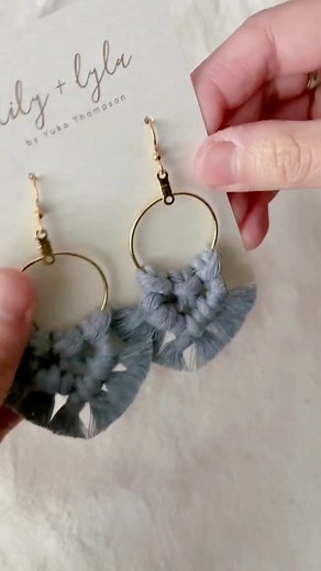 Macrame earirings💕💕💕#howtomakemacrame #macrametutorial #macramelovers #fyp