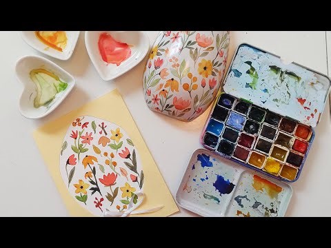 Easter watercolour card 