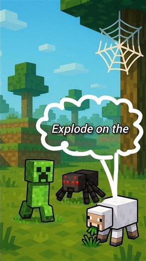 Creeper + Sheep + Spider = Player's Worst Day. #Minecraft #creeper