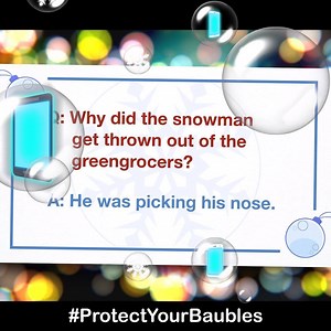 3.9K views · 18 reactions | OK, we’re done. What’s the worst cracker joke you got this year? ❄️  ⚪ #ProtectYourBaubles⚪  ❄️ | Protect Your Bubble | Facebook