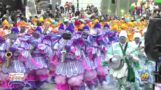 Fralinger String Band performing at the 2026 Live Casino & Hotel Philadelphia Mummers Parade! Courtesy of WDPN Me-TV2 Wilmington/Philadelphia & WFMZ | Philadelphia String Band Assn.
