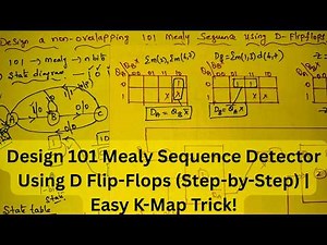101 Sequence Detector (Non-Overlapping) Using D Flip-Flops | Mealy Machine Made Easy 🔥