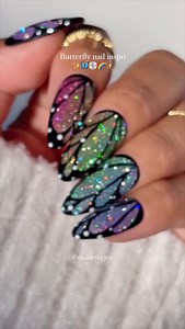 Butterfly nail inspo, but make it holo! ✨🦋💿🌈✨ Save for spring nail inspo, Follow for more. Using Holo Twinkle Charme Gels from @daily_charme (code: JEN10 to save!) #holonails #butterflynails #glitternails #springnails #springnails2025 #nailtrends #nails #nailinspo #uñas #uñasdemariposa #uñasdeprimavera #cutenails #sparklenails #dailycharme | Nailartbyjen