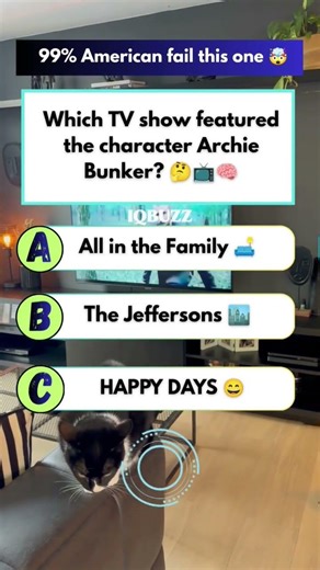 🤯 “Classic TV!”which TV show featured the character Archie bunker #amercia #usa #usaquiz #quiz