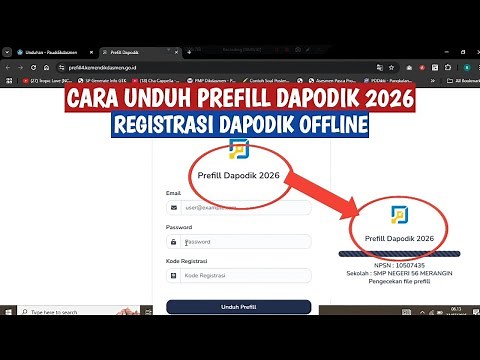 CARA UNDUH PREFILL DAPODIK 2026