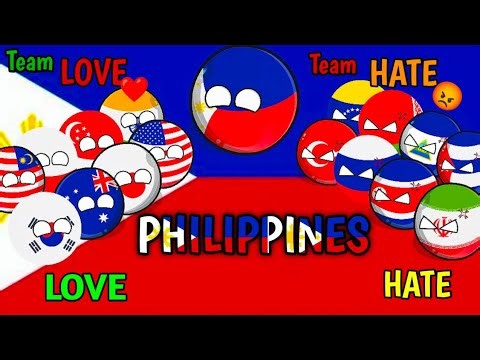 which countries love Philippines and which countries hate Philippines #countryballs #geography