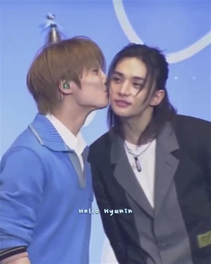 Jeongin finally kissed Hyunjin !!! 🔥💕 #hyunin #hyunjin #in #jeongin #skz #stay #straykids #kpop
