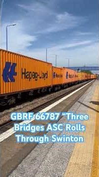 GBRF 66787 “Three Bridges ASC” Rolls Through Swinton #GBRF #66787 #Railway #Shed