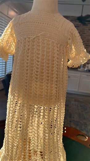✨ Vintage Dedication & Christening Gown ✨ Hand-crocheted with love...