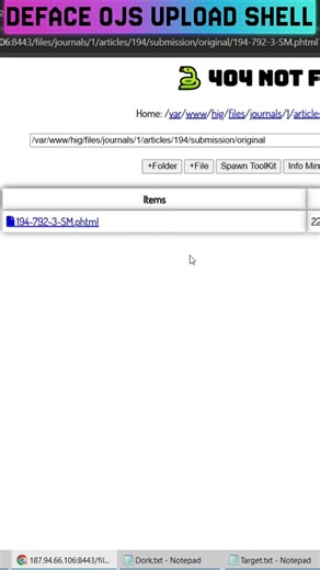 DEFACE OJS UPLOAD SHELL #bugbounty #ethicalhacking #deface #hackingtutorial