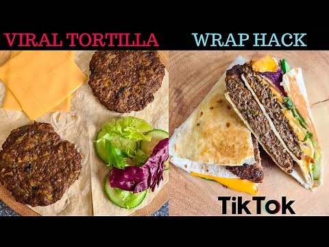 TikTok Tortilla Wrap Hack| Cheeseburger Wrap Recipe| Tortilla Lunch Wrap