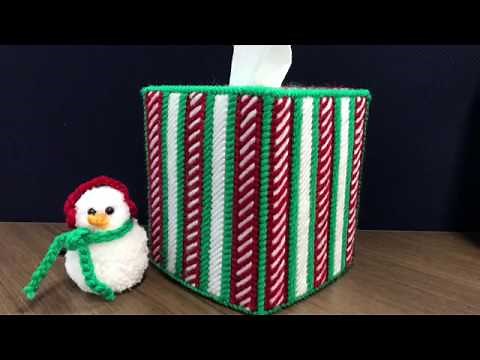 Plastic Canvas Tissue Box Cover- Chrismas Edition!