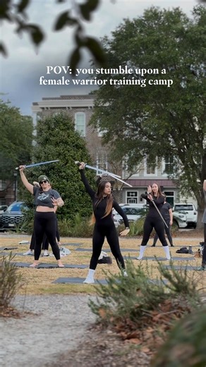 The Archive on Instagram: "Strength looks different when it’s shared. From first-time sword flows to fearless energy on the green, this experience was about empowerment, community, and showing up fully in your own story. Thank you to everyone who embraced their inner warrior with us + to @theweaponup for leading us. This is only the beginning. 🗡️✨"