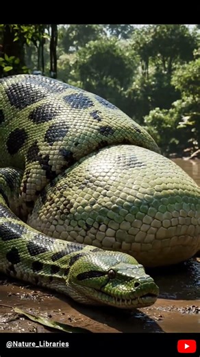 Anaconda attack 🐍One squeeze. Game over.#Anaconda #GiantSnake #Predator #Wildlife #NatureShorts