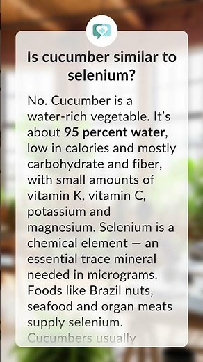 Is cucumber similar to selenium?
