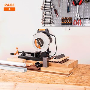 6.7K views · 22 reactions | The RAGE4 Compact Multi-Material Chop Saws from Evolution are back in stock once. There's currently 50% off an additional blade as a checkout offer for anyone who wants to chop Aluminium, Stainless Steel, Thin Steel or even just plain old wood. Half price additional blade offer starts today. #chopsaw #evolutionrage4 #build #woodwork #metalcutting #woodcutting #mixedmedia #bladedeal | Evolution Power Tools - UK | Facebook