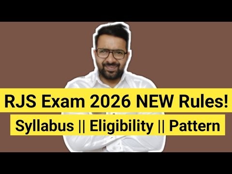 RJS Exam 2026 || Syllabus || New Rules
