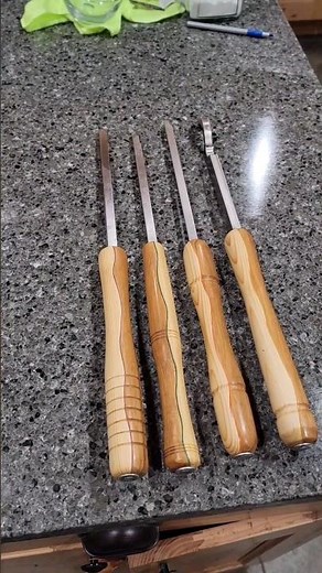 Making Lathe Chisel Handles // Woodworking #carpentry #diy #woodworker #maker #woodworking #handmade