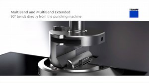 Here's an overview video of our MultiBend and MultiBend Extended tool. With the MultiBend tool you can form small bends on your punching or punch laser machine directly. Here, you can create a bending angle of up to 90°. Due to the complete processing on one machine, you can reduce your part costs and increase your productivity considerably through the fast bending operation. | TRUMPF Inc.