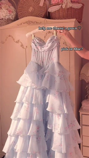 which would you pick?💗🩵 #barbie #princess #coquette #pink #blue #fashion #disney #dress #aesthetic