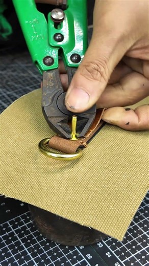 How to install copper rivets#shorts #bagmaking #leather #bag #brass #shortsvideo #copper #rivet