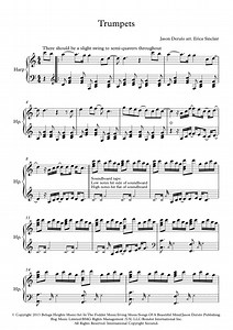 Trumpets by Jason Derulo - Harp, Trumpet - Late Intermediate Digital Sheet Music | Sheet Music Plus