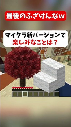 【マイクラ】マイクラ新バージョンで楽しみなこと教えて！ #マイクラ