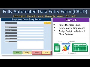 Automated Data Entry Form in Google Sheet and Google Apps Script- Part 4 (Reset & Delete Function)
