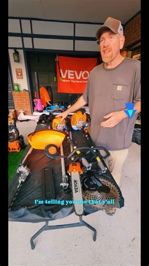 VEVOR 6-in-1 Multi-Functional Trimming Tools with Gas Hedge Trimmer, Weed Eater, String Trimmer,