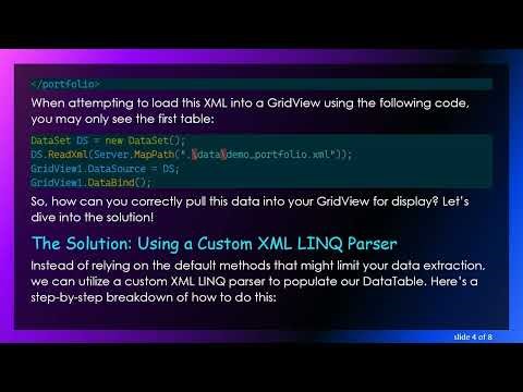 Mastering the Loading of ASP.Net Grid from a Multi-Table Dataset with XML
