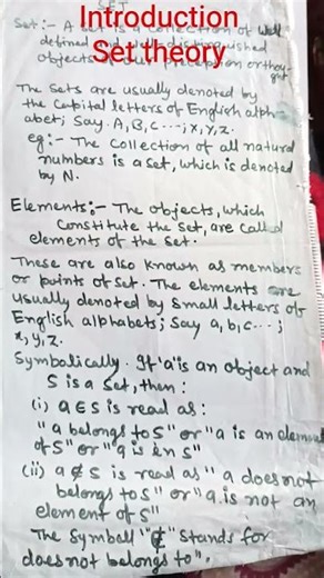 set theory class 11th