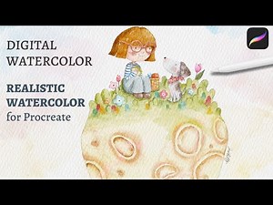 Digital Watercolor - Painting Process - Procreate Watercolor Brushes | Easy Coloring Methods