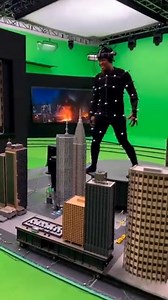 This Giant Monster Scene Was Shot in a Room . . What looks like city-wide destruction starts on a tiny green screen stage. #MovieBTS #VFXMagic #Filmmaking | Studio Magic AI