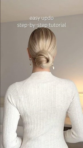 Step-by-step on how to do an updo with long hair❤️ An easy bridal hair tutorial