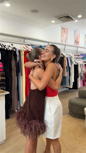 G I R L S W I T H G E M S on Instagram: "This is our daily reality 🥹🙈🤎 Obsessed with the outfits and with each other in them. The gorgeous @maddipadula wears the Oséree Plumage Short Dress, Renee wears the Bella Halter with the Jaz Hand Bermuda Short, and Amy wears our unreleased Rachel Off Shoulder Top."