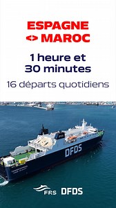 Voyagez au 𝗠𝗮𝗿𝗼𝗰 à bord de notre ferry. Avec des 𝗱𝗲́𝗽𝗮𝗿𝘁𝘀 𝗾𝘂𝗼𝘁𝗶𝗱𝗶𝗲𝗻𝘀 𝘁𝗼𝘂𝘁𝗲 𝗹'𝗮𝗻𝗻𝗲́𝗲. Trajet d'1h30 avec jusqu'à 16 départs quotidiens. Profitez de nos services à bord tels que le duty free et la cafétéria. Achetez votre billet retour pour 𝗲́𝗰𝗼𝗻𝗼𝗺𝗶𝘀𝗲𝗿 ! | FRS Ferry